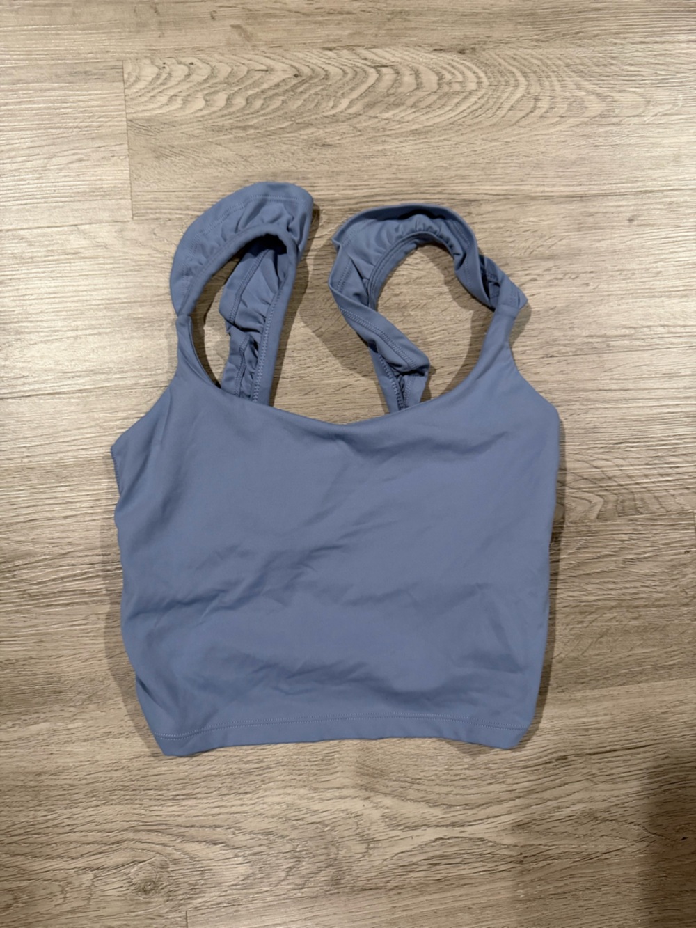 Blogilates Women's Soft Scoop Neck Crop Tank Top - Dusty Blue